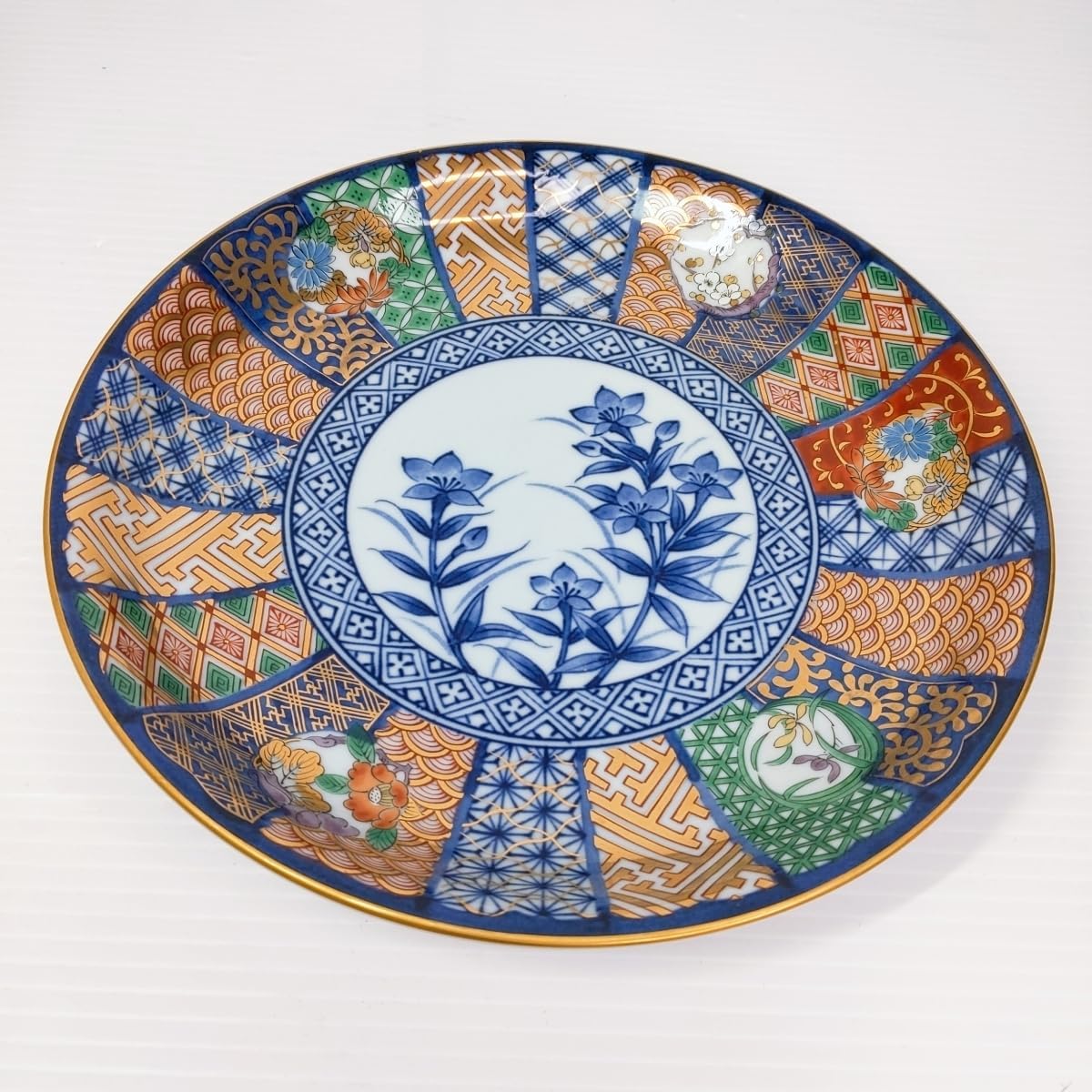 有田焼 古伊万里 盛皿揃 金彩 祥瑞花丸紋 5枚入 共箱